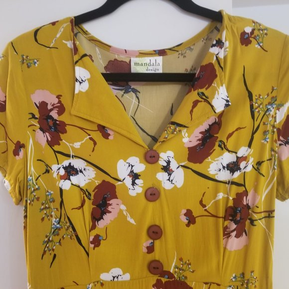 Mandala Design Floral Dress - Picture 2 of 4